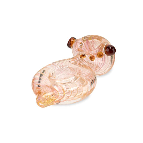 Custom Glass 5" Pink and Gold Fumed Donut Hand Pipe