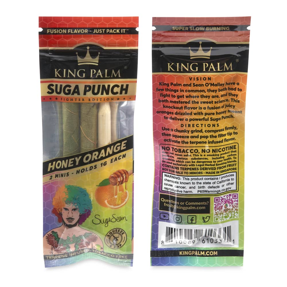 King Palm x Sean O’Malley Flavored Mini Leaf Tubes 20ct - Suga Punch