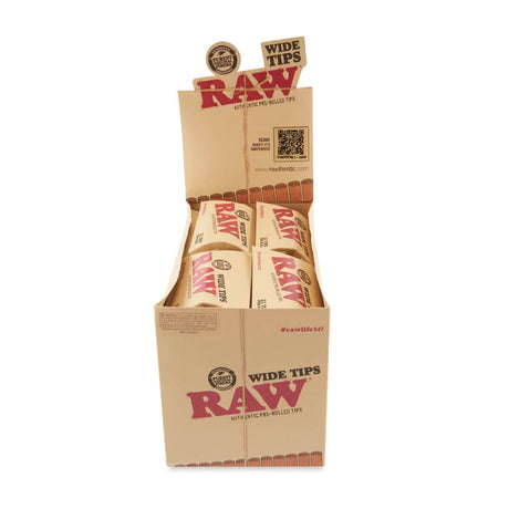 RAW Papers Pre-Rolled Wide Filter Tips POP Display – 20ct