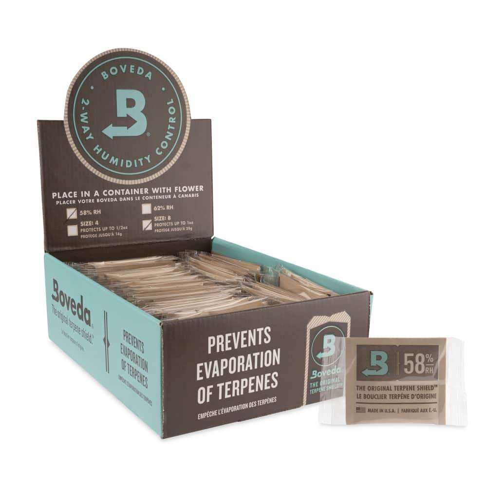Boveda 62% RH Size 8 Humidity Control Packs Bulk Box-100ct – Cannatron