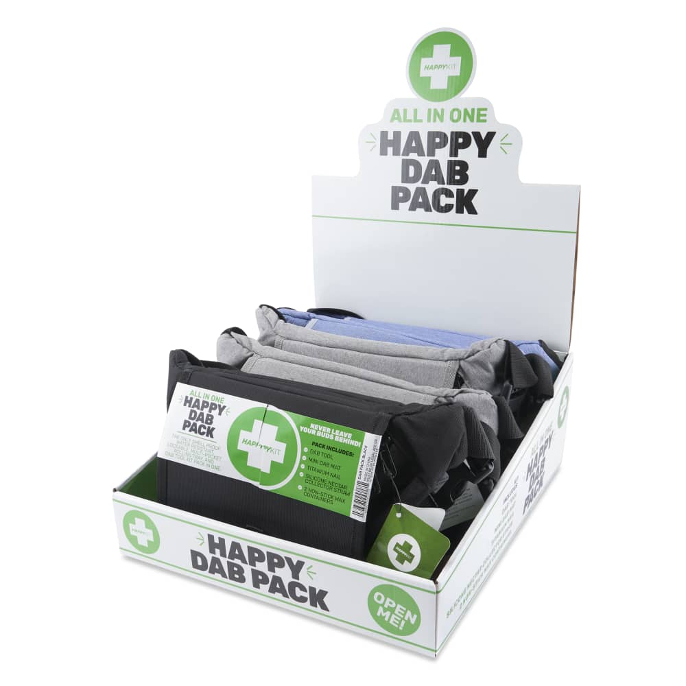 Happy Pack Dab by Happy Kit Smell Proof Travel Kit Fanny Pack POP Display – 6ct