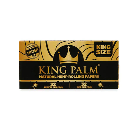 King Palm Hemp Natural Rolling Papers & Tips 22ct Display – King Size