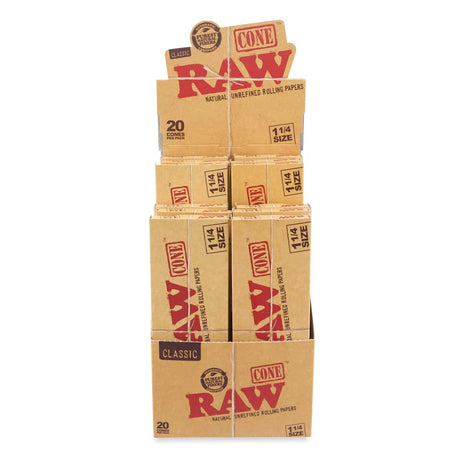 RAW Classic 1 ¼ Size Cone 20pk Box – 12ct POP Display