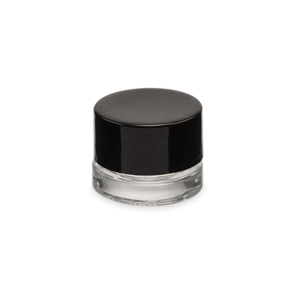 Child Resistant Thick Wall Jar - 5ml - Black Lid - 504ct