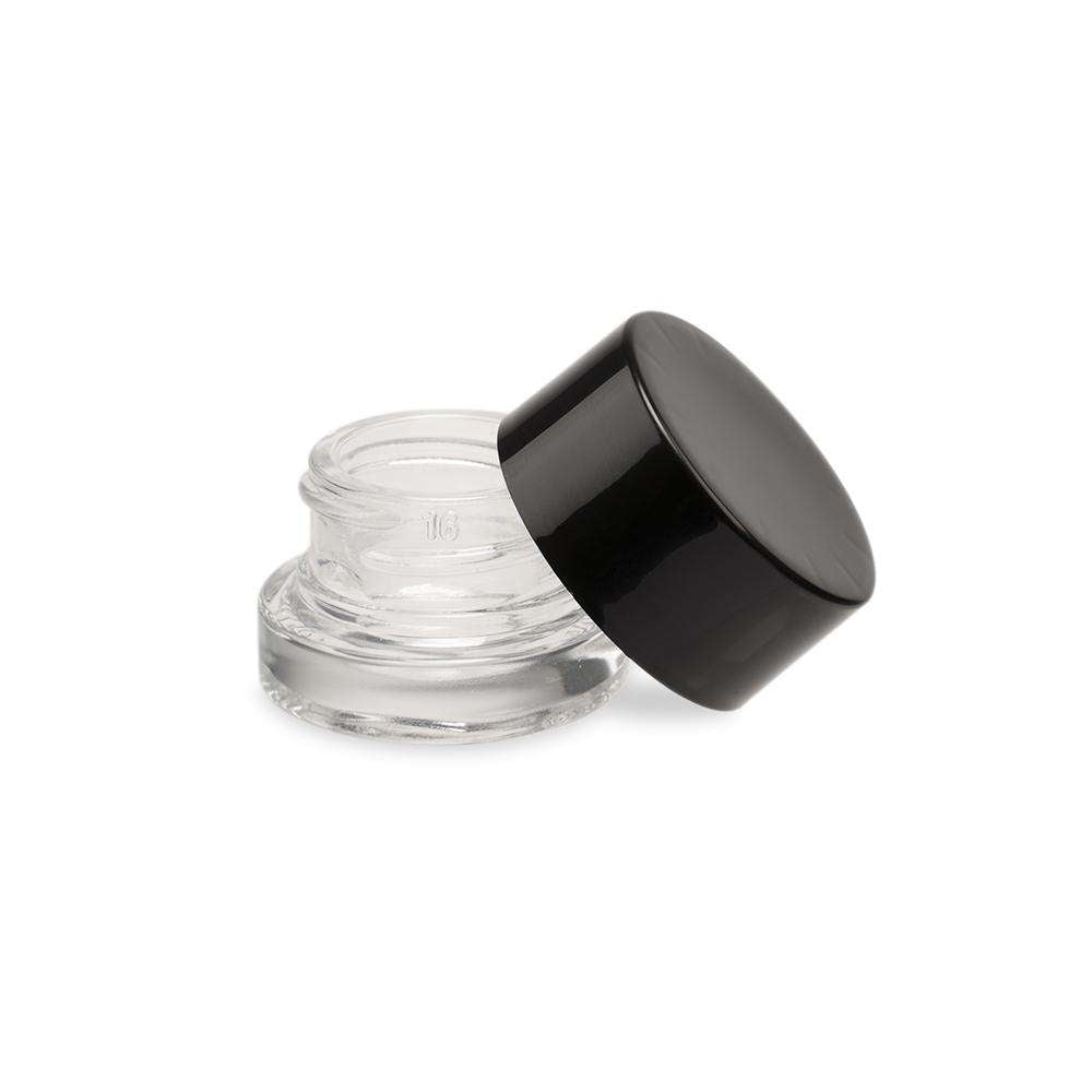 Child Resistant Thick Wall Jar - 5ml - Black Lid - 504ct