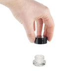 Child Resistant Thick Wall Jar - 5ml - Black Lid - 504ct