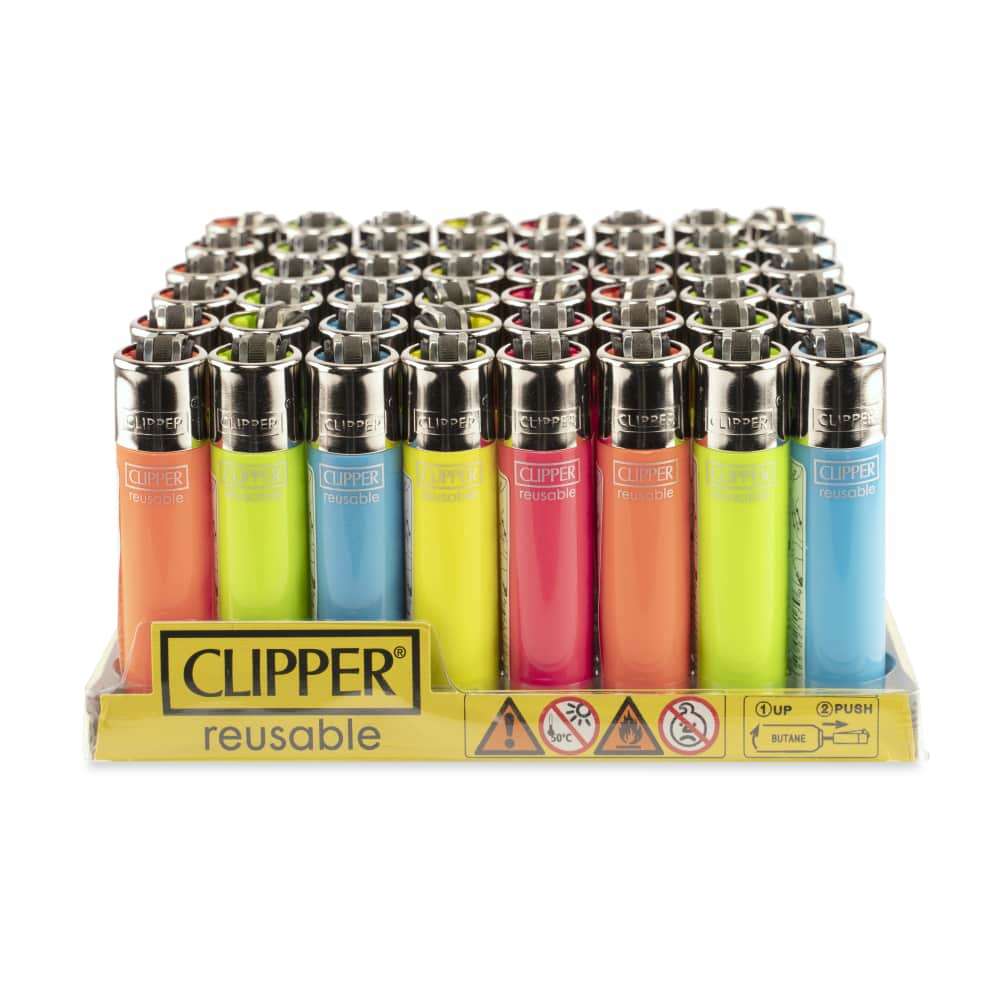 Clipper Lighter 48ct Plastic POP Counter Display  Fluorescent Solid