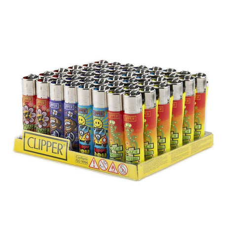 Clipper Lighter Display - 48ct - Hippie