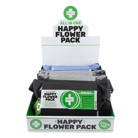 Happy Pack Dry Herb by Happy Kit Travel Smoking Kit Fanny Pack POP Display – 6ct