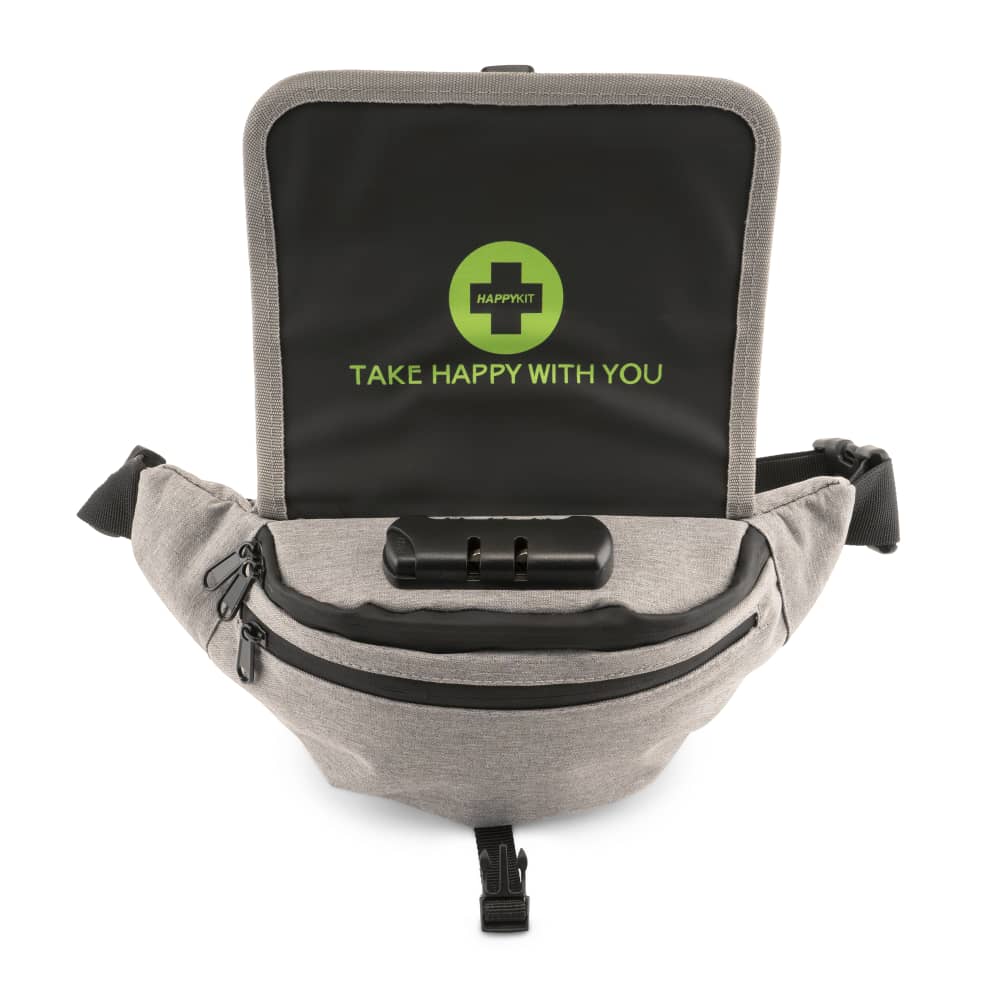 Happy Pack Dab by Happy Kit All-in-One Smell Proof Travel Kit Fanny Pack for Concentrates