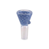 Custom Glass 14mm Blue Slyme Honeycomb Funnel Shape Flower Bowl