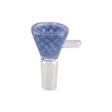 Custom Glass 14mm Blue Slyme Honeycomb Funnel Shape Flower Bowl