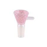 Custom Glass 14mm Pink Slyme Honeycomb Funnel Shape Flower Bowl