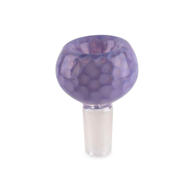 Custom Glass 14mm Purple Slyme Honeycomb Flower Bowl