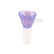 Custom Glass 14mm Purple Slyme Honeycomb Funnel Shape Flower Bowl