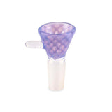 Custom Glass 14mm Purple Slyme Honeycomb Funnel Shape Flower Bowl