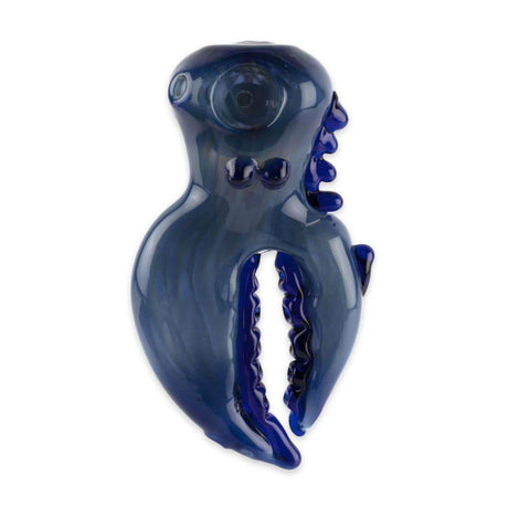 Custom Glass 5" Blue Lobster Claw Hand Pipe