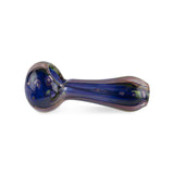 Custom Glass 5 Gold Fumed Metallic Blue and Orange Spoon Hand Pipe