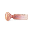 Custom Glass 5 Gold Fumed Pink and Orange Spoon Hand Pipe