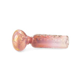 Custom Glass 5 Gold Fumed Pink and Orange Spoon Hand Pipe