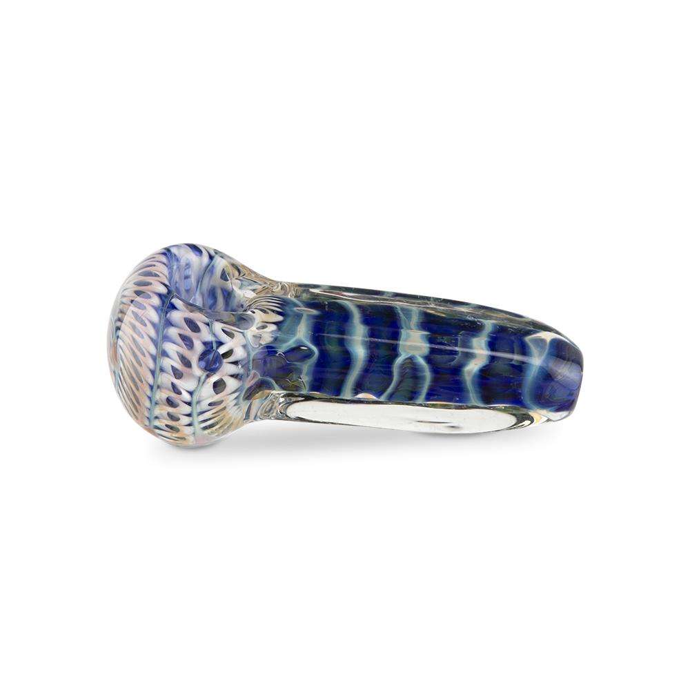 Custom Glass Hand Pipe - 3.5" - Gold Fumed Brick