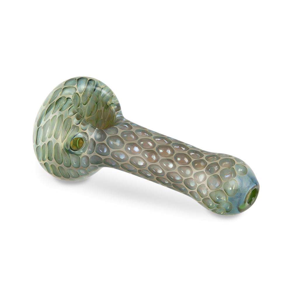 Custom Glass Hand Pipe - 3.5" - Gold Fumed Honeycomb