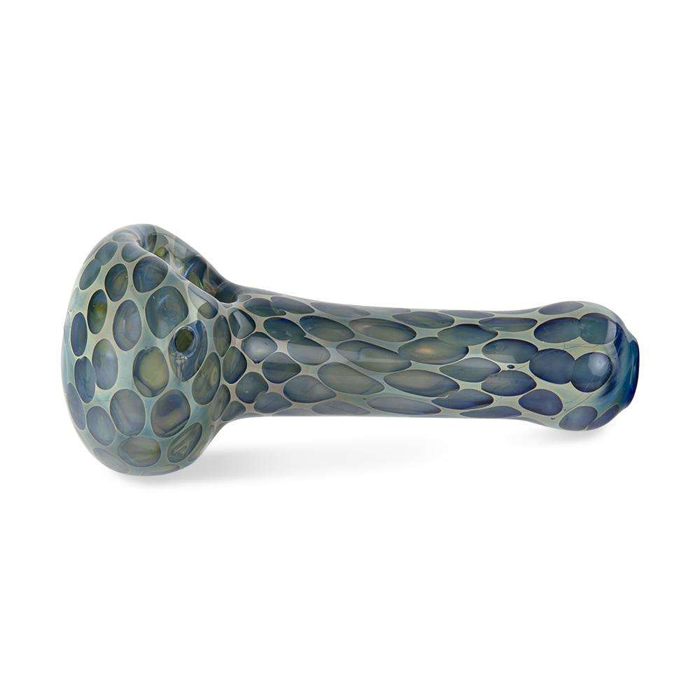 Custom Glass Hand Pipe - 3.5" - Gold Fumed Honeycomb