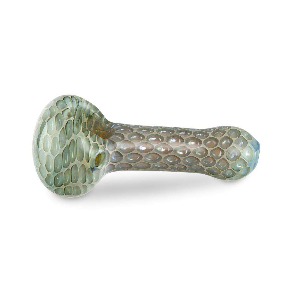 Custom Glass Hand Pipe - 3.5" - Gold Fumed Honeycomb