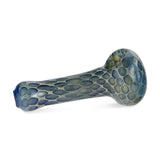 Custom Glass Hand Pipe - 3.5" - Gold Fumed Honeycomb