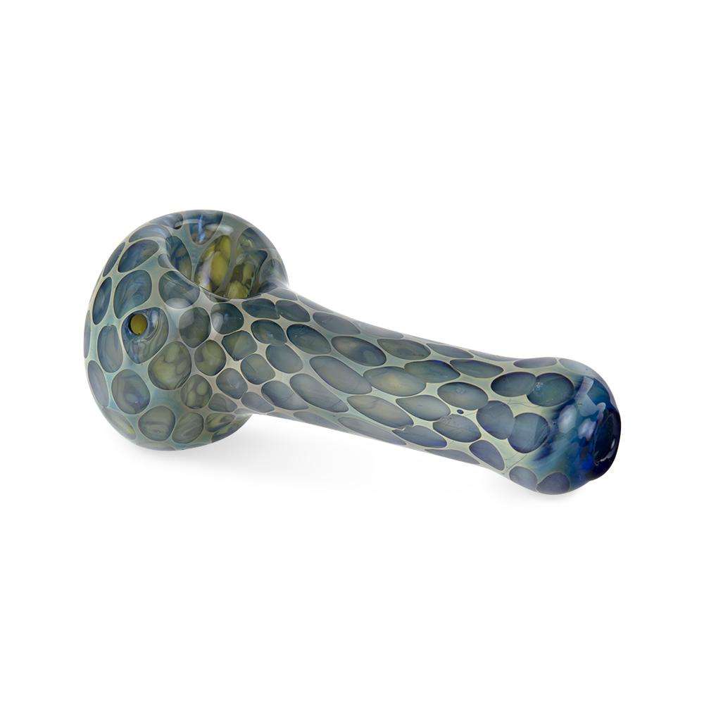 Custom Glass Hand Pipe - 3.5" - Gold Fumed Honeycomb