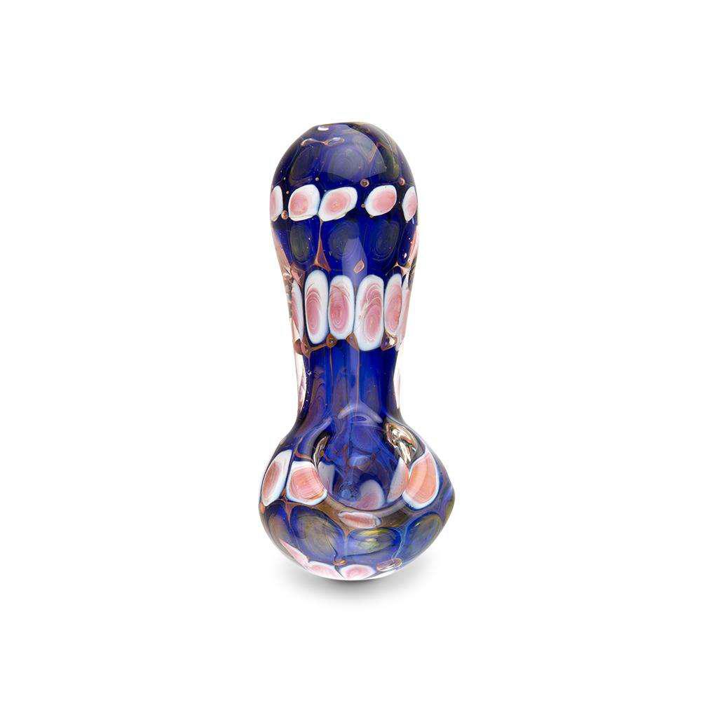 Custom Glass Hand Pipe - 3.5" - Gold Fumed Double Glass