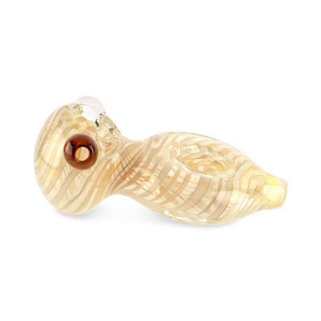 Custom Glass Round Flat 5" Silver Fumed Donut Hand Pipe