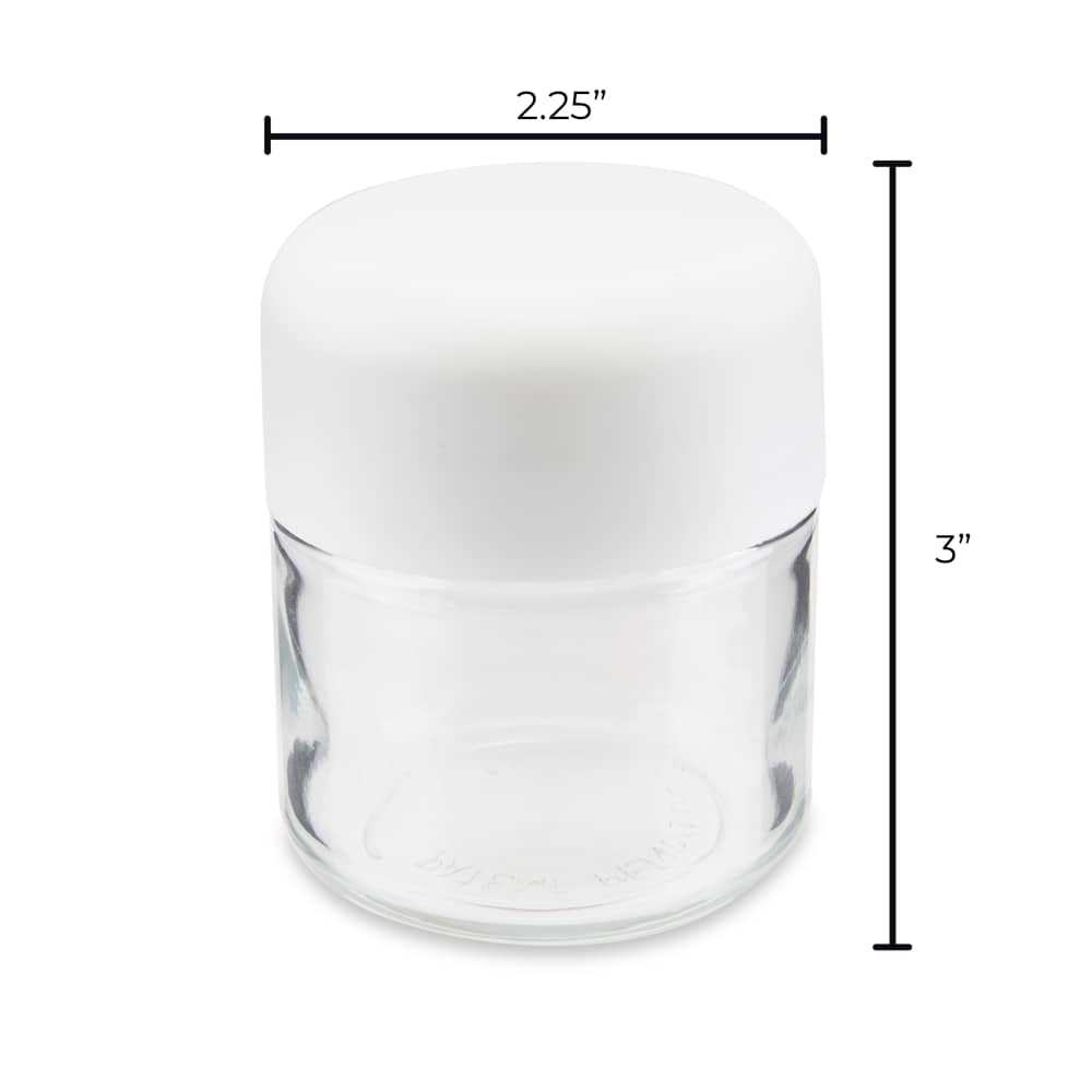 3oz Child Resistant Glass Jar and Cap 160ct Bulk