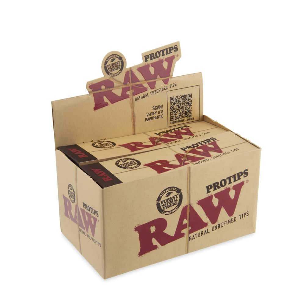 RAW Papers Pro Tips Rolling Paper Filter Tips 21pk Booklet Display  24ct