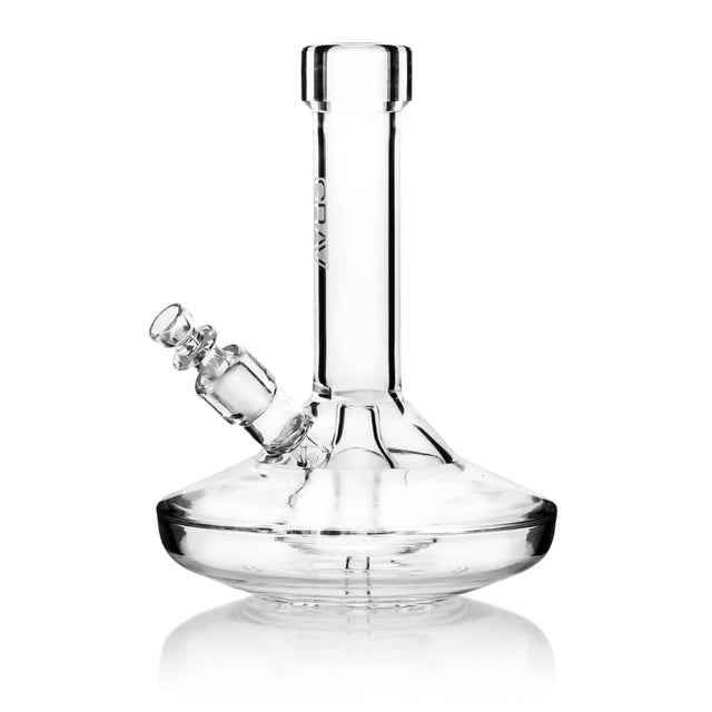 GRAV Glass Small Wide Base Water Pipe – Clear