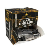 King Palm Glass Chillum 24ct Dispensing POP Display - Black & Clear