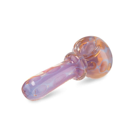 Custom Glass 3.5” Gold Fumed Slyme Tube Spoon Hand Pipe