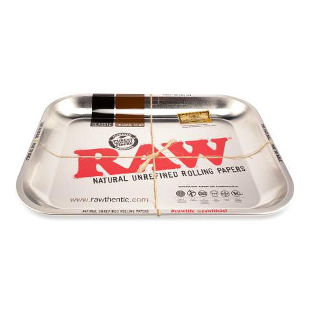 RAW Metallic Silver Rolling Tray