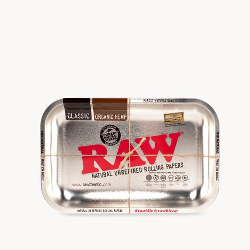 RAW Metallic Silver Rolling Tray