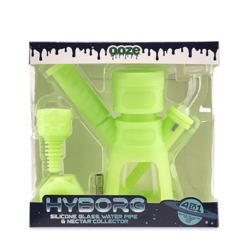 Ooze Hyborg Silicone Glass 4-in-1 Hybrid Water Pipe and Nectar Collector