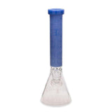 EG Glass Etched Slyme Leaf Decal 15 Beaker Water Pipe  Transparent Blue