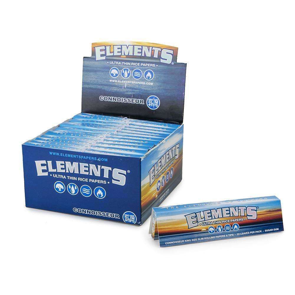 Elements Connoisseur King Size Slim + Tips - 24ct