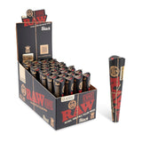 RAW Classic Black King Size 3pk Cones POP Display - 32ct