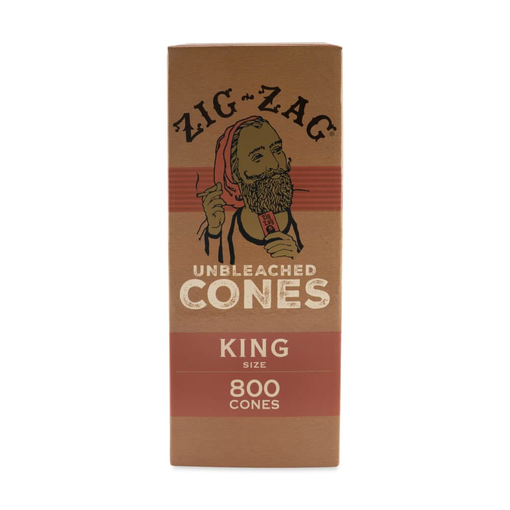 Zig Zag King Size Unbleached Bulk Cones  800ct Box