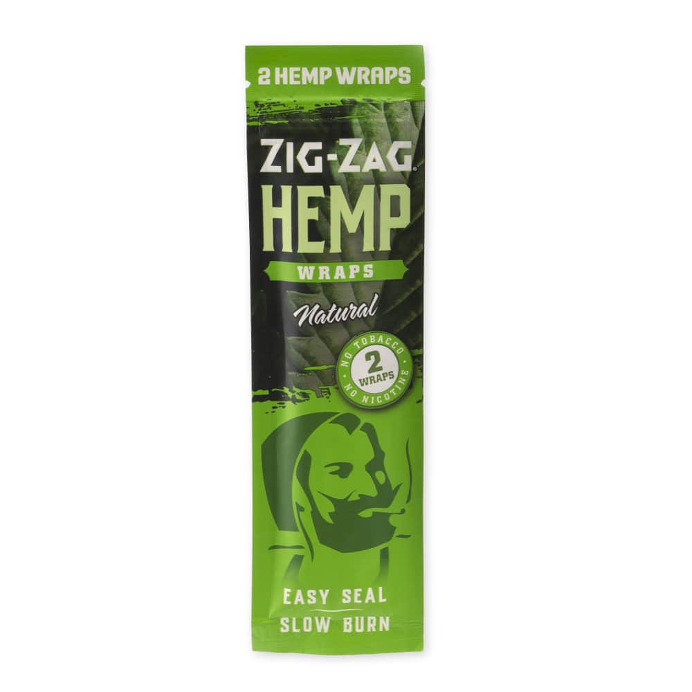 Zig Zag 2pk Natural Hemp Wrap Display – 25ct