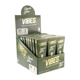 Vibes Organic Hemp Paper King Size 3pk Cones Display  30ct