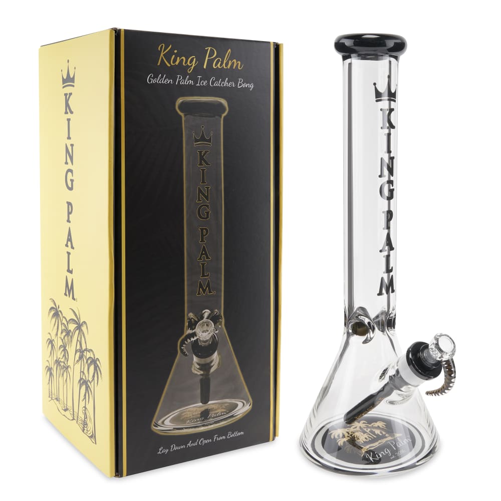 King Palm Limited Edition 16” Glass Beaker Bong with Ice Catcher