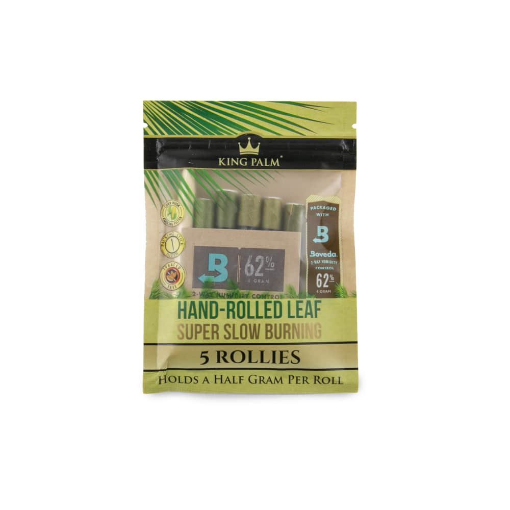 King Palm Rollie Size Natural Pre-Rolled 5pk Leaf Tubes - 15ct