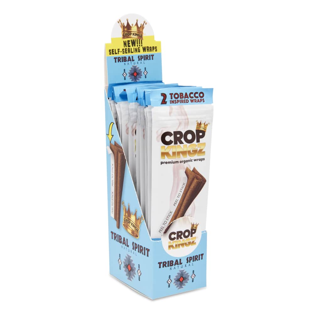 Crop Kingz Self-Sealing Tobacco-Inspired Organic Wraps 15ct Display