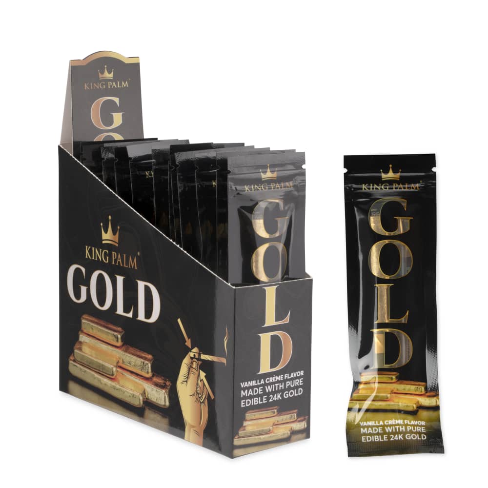 King Palm Mini 1pk Vanilla Gold Leaf Tubes - 15ct